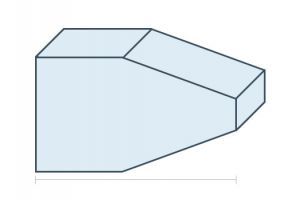 Trapezium matras met 2 schuine hoeken